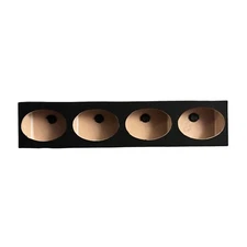 Sound Bar Quad 6X8 4-Hole Speaker Enclosure Box- Black