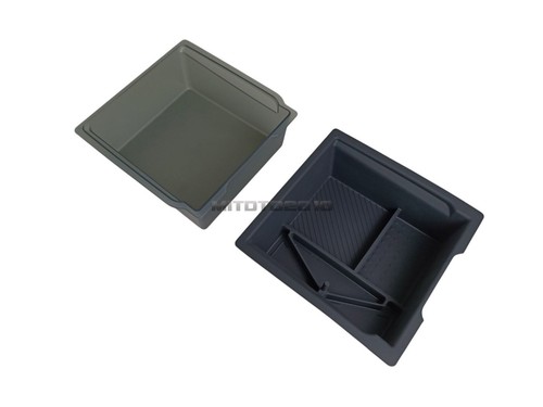 2024-2025 Fit For Tesla Model 3 Armrest Box Double Layer Storage Box Black - Picture 2 of 5