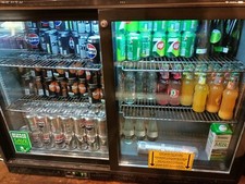 GAMKO 2 DOOR UNDERCOUNTER DRINKS BAR FRIDGE FOR CANS & BOTTLES, 2 IN STOCK