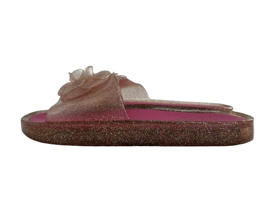 Sandalias Kate Spade Splash Glitter Jelly Slide con acento floral para mujer talla 9” Foto 4 de 4