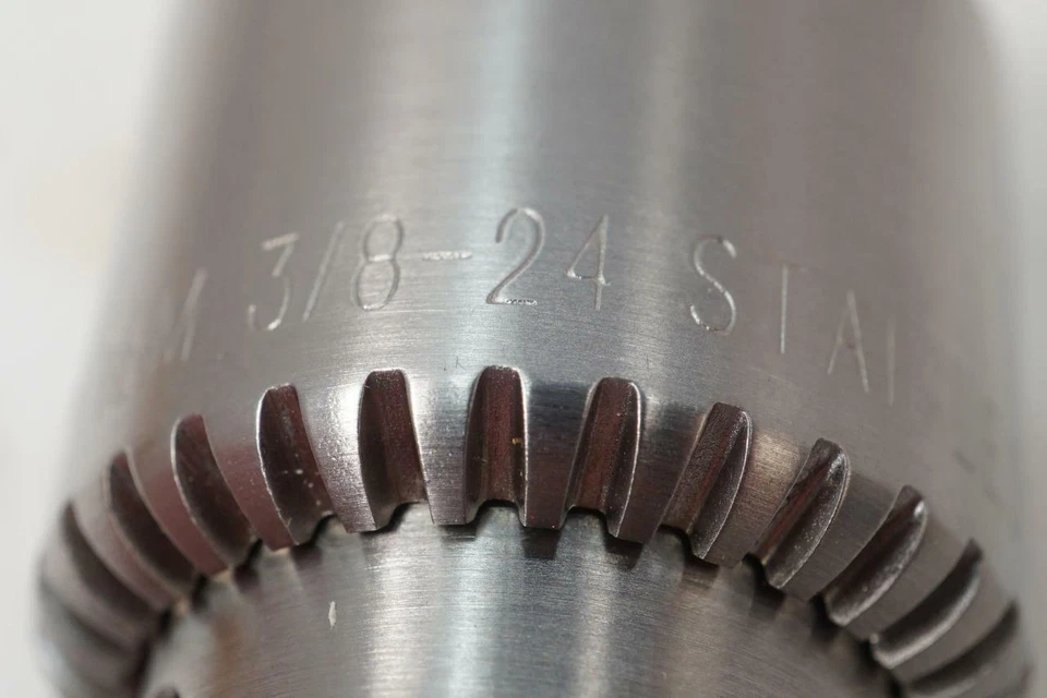 New Jacobs Stainless Steel 1.1-7.4mm Capacity Drill Chuck w/ Key 3/8-24 Mount - Image 3 of 4