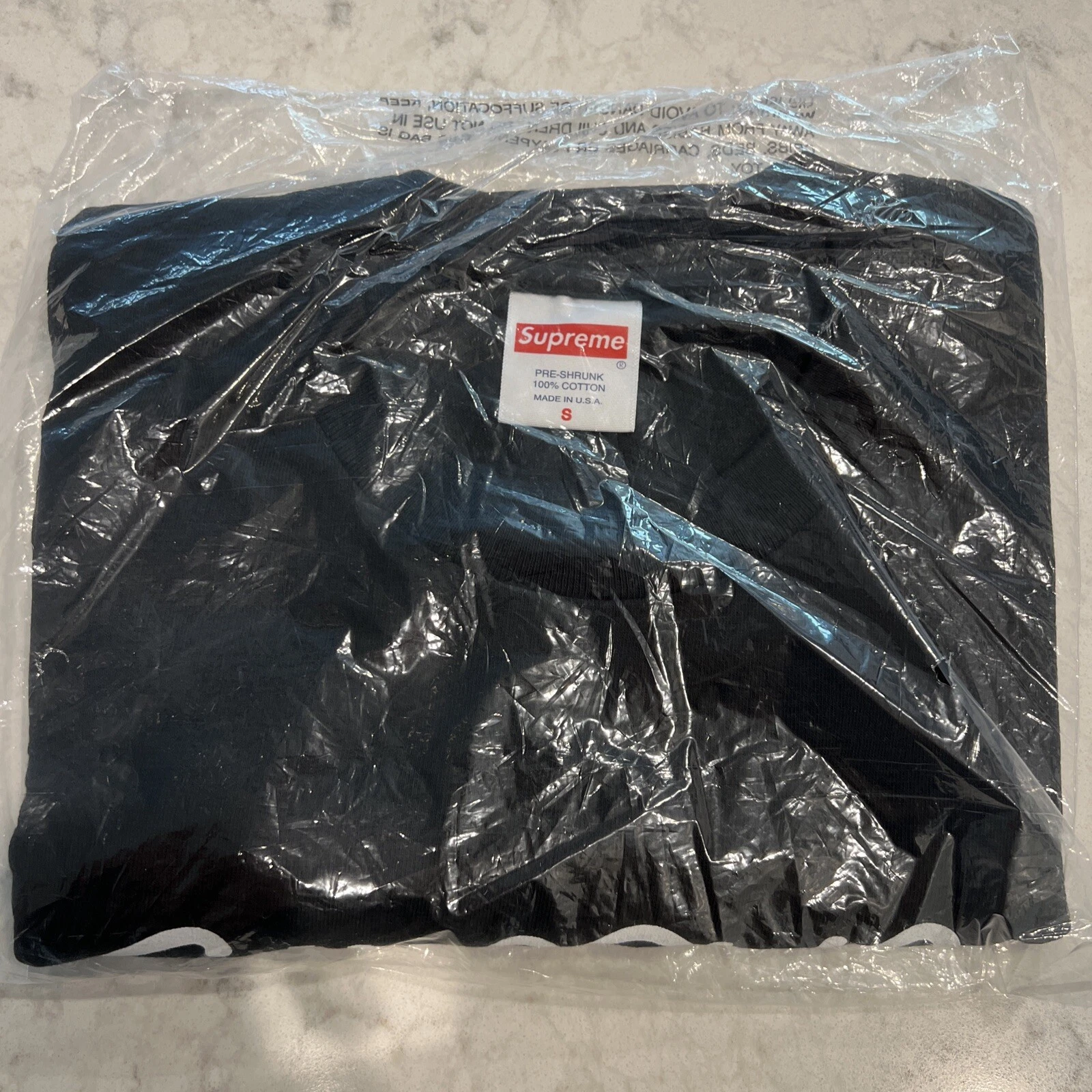 T shirt noir Supreme Handstyle taille Petit neuf scellé avec étiquettes expédié maintenant