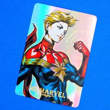 Ms. Marvel Rainbow Foil Holographic Character Figure Art Card