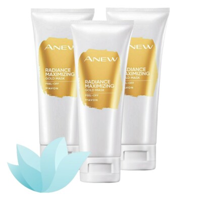 Masque Visage Exfoliant AVON Anew Ultimate Aux Pigments D'or - Pour Peaux Matures 45-55 Ans