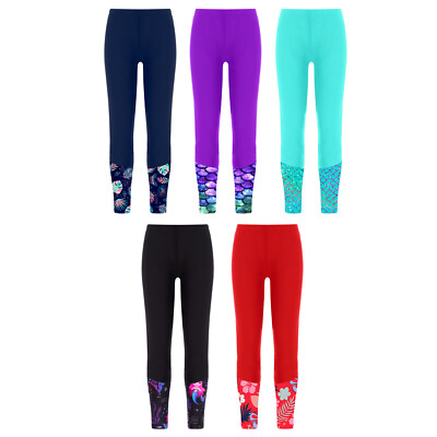 Girls Bottoms Fashion Trousers Solid Color Pants Scales Sweatpants Print Long