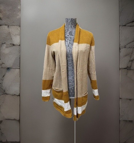Suéter Cárdigan Chaqueta Abierta Tejido Verve Ami Top Beige Crema Manga Larga Mujer L - Imagen 12 de 24