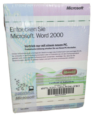 Microsoft Word 2000 und Microsoft Works Bundle NEU & SEALED + Product Key