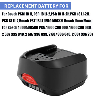 PBA 3.8Ah 18V Replacement For Bosch 18V Battery PBA PSB PSR