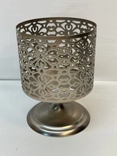 Bath And Body Works Pedestal 3 Wick Candle Holder Geometric Design Home Decor