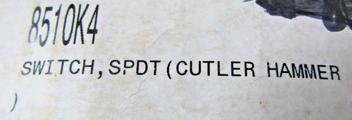 ✌️NEW CUTLER-HAMMER 8510K4 TOGGLE SWITCH SPST - Picture 4 of 4
