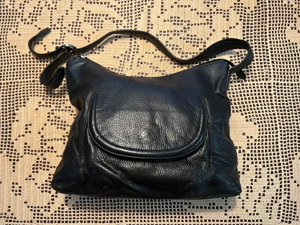 VTG Stone Mountain Black Leather Purse/crossbody Bag 