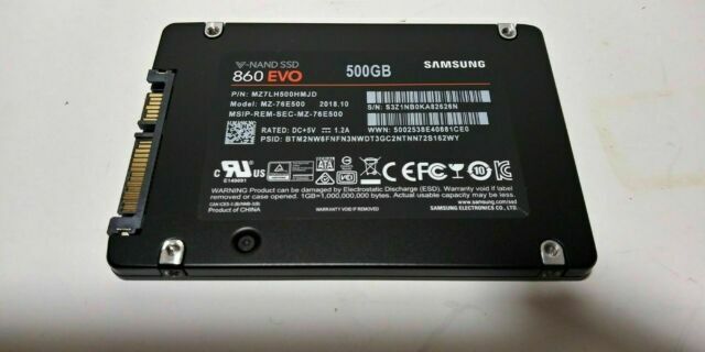 Samsung 860 EVO 500gb SATA III V-nand SSD Mz-76e500 for sale 