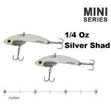 2 Mini Steel Shad 1 3/4" Blade Bait 1/4 Oz Fishing Lure Silver Color Steelshad