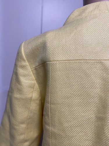Talbots Yellow Linen Blazer Women’s 2 Jacket 3/4 Sleeves Career Work Lined - Picture 12 of 16