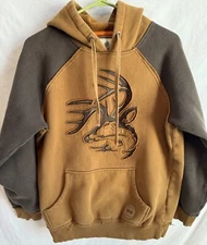 Legendary Whitetails Gray Brown Hoodie Sweatshirt Men's Small Original Deer Gear