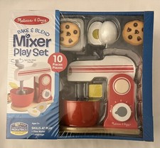 Melissa  Doug 10 Piece Bake  Blend Mixer Play Set