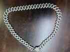 Cuban Chain Necklace 14K White Gold Plated Men 22 mm x 18' Lab-Created Diamond
