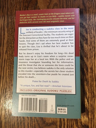 SINISTER SUDOKU By Kaye Morgan 2008 Paperback COZY MYSTERY NOVEL SUDOKU 