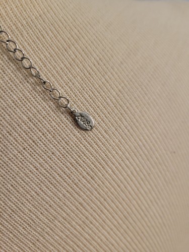 2028 Lariat Necklace Silvertone Chain Lobster Clasp Clear Champagne Crystals 19" - Picture 4 of 6