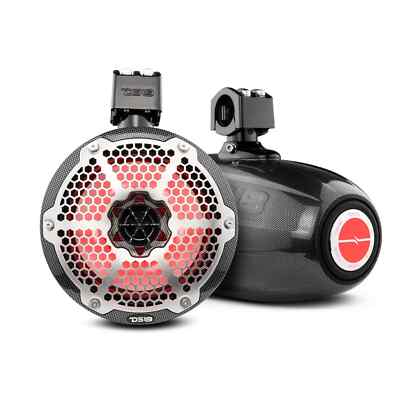 2x DS18 8'' Tower Speakers with LEDs - 180w Rms 4-ohm CF-X8TPNEO Neodymium Pods