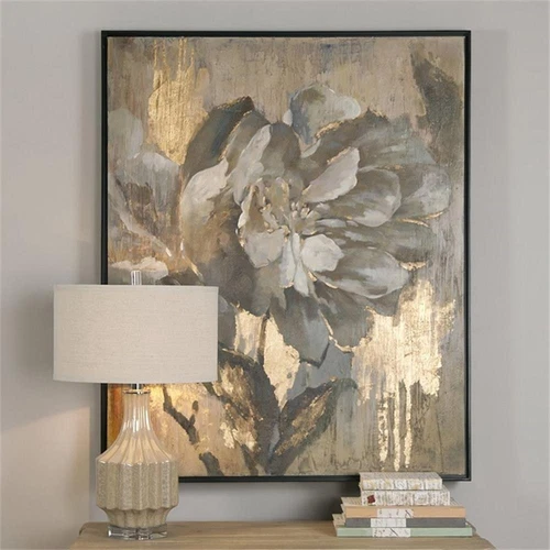 Uttermost Dazzling Contemporary Wood and Acrylic Floral Art in Multi-Color - Picture 1 of 6