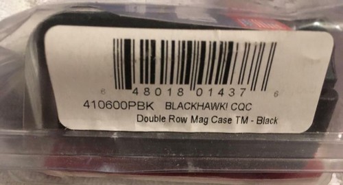 Blackhawk Black Double Row Mag Case 410600PBK Carbon Fiber New - Picture 5 of 7