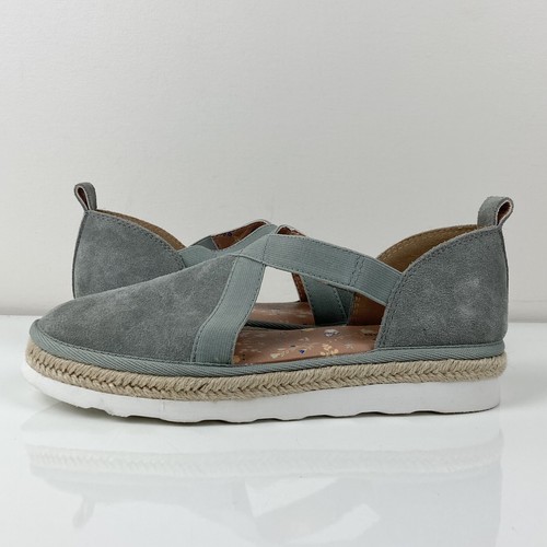 Lucky Brand Women’s Jenife Sage Green Suede Espadrille Shoes Size 7.0 - Picture 3 of 10