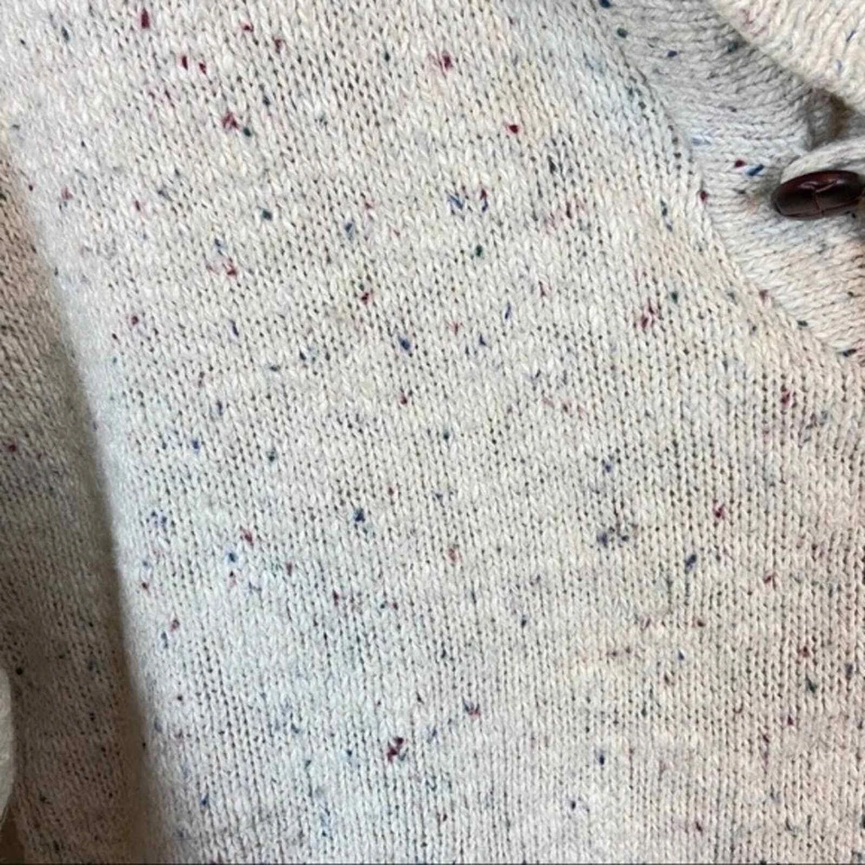 Fisherman Sweater Men's SZ L Cream Fleck High Neck Pullover Northern Reflections - Image 3 of 4