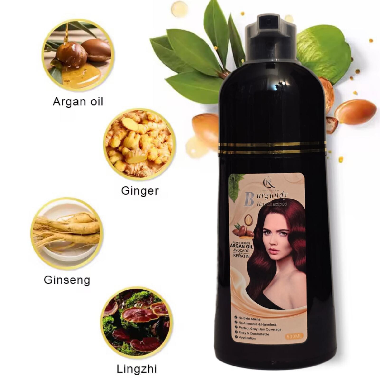 BURGUNDY Hair Dye Shampoo Instant 100% Grey Coverage 🌟🌟🌟🌟🌟