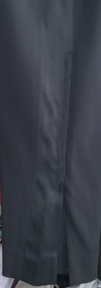 CLASSIQUES ENTIER Nordstrom Mujer Negro Viscosa Spandex Pantalones Cremallera Dobladillo Talla Lg Foto 3 de 4