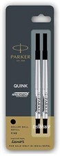 Parker Quink Rollerball Pen Refill Black Ink Fine Point Roller Ball Pen 0.5mm