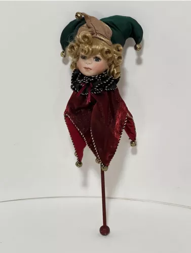Court Jester Marotte Stick Doll