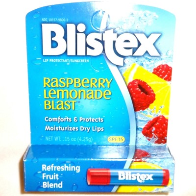 Blistex Lip Protectant Balm SPF15 Refresh Fruit Blend Raspberry Lemonade Blast