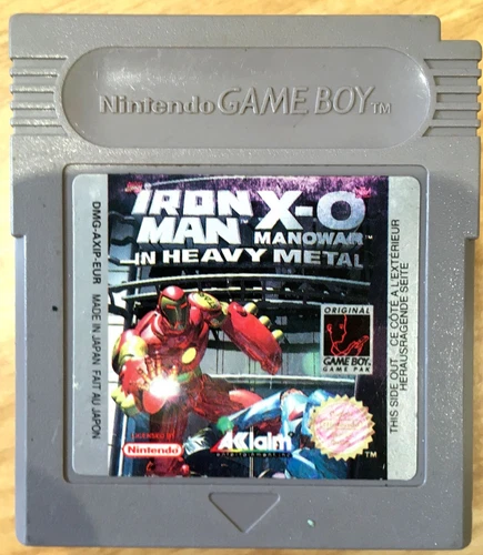 IRONMAN X-O HEAVY METAL MANOWAR - 100% ORIGINAL GAMEBOY FAT PAL EU cartridge