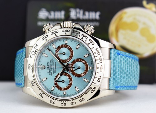 ROLEX 18kt White Gold DAYTONA Glacier Blue Index Strap 116519 SANT BLANC - Picture 5 of 10