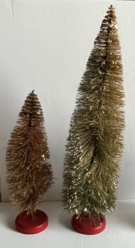7 Vintage 1950er Jahre Flaschenbürste Bäume Weihnachtsdekoration/Zugdekoration 2,75 Zoll - 14 Zoll - Bild 9 von 13
