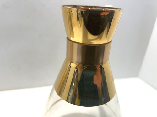 Vintage Pyrex Coffee Carafe Decanter with 22 K Gold Lined Spout + Sides Stripes - Picture 9 of 22