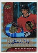 2020-21 Upper Deck Trilogy Rookie Renditions Auto Gold #RR17 Nicolas Beaudin