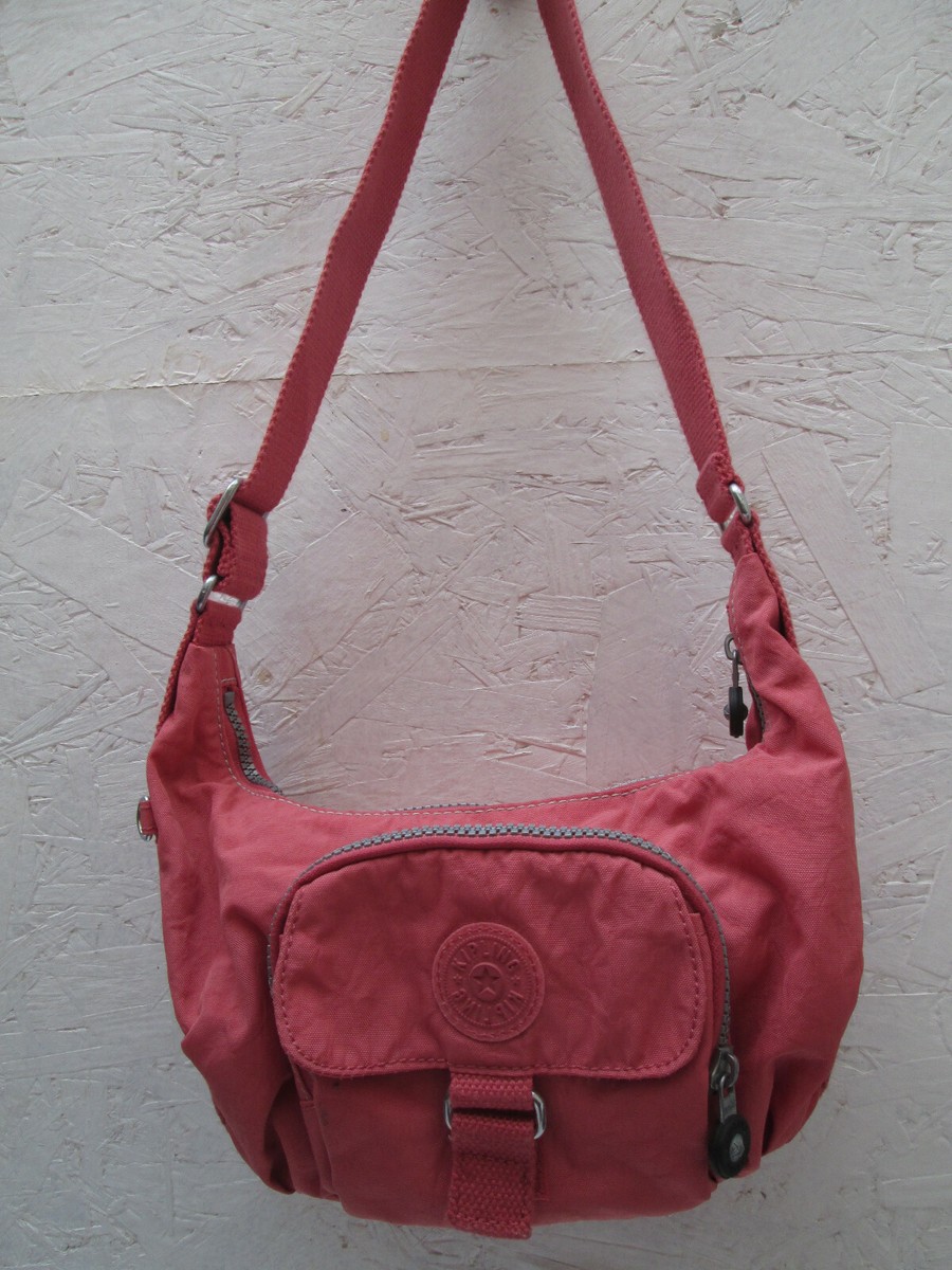 Sac à Main KIPLING Vintage - Toile Rose - Occasion Authentique