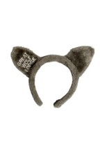 Great Wolf Lodge Wolf Ears Headband Gray White Plush Furry Souvenir Kids