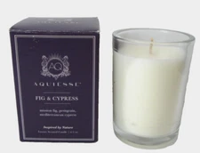 Aquiesse Fig & Cypress Luxury Scented Soy Candle Hand Poured 6.5 oz USA