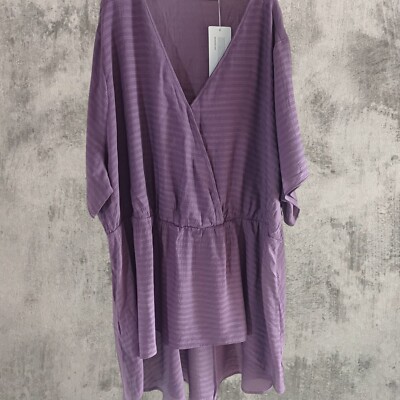 Bluse in Wickeloptik in der Farbe Mauve, Größe 60 bzw. US 30/6X