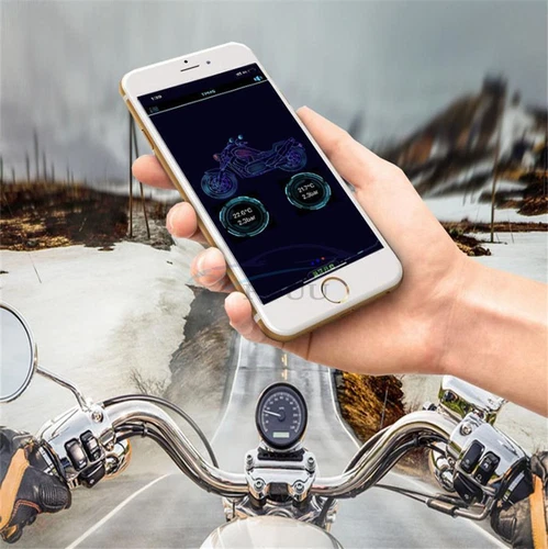 TPMS Tire Pressure Monitor System 2 External Sensor For Motorcycle Bluetooth 5.0 - Picture 11 of 20
