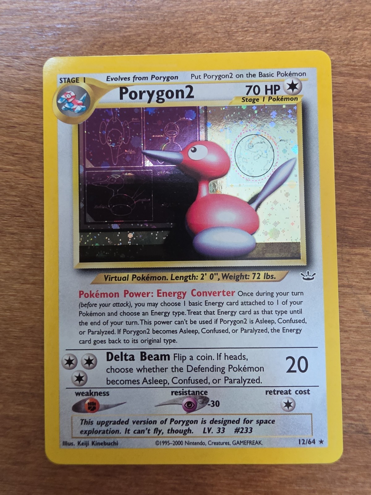 Pokémon Porygon2 TCG Neo Revelation Holo Card 12/64 NM Condition