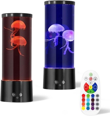 Quallen Lampe Lavalampe 17 Farben 4 Lichtmodi Jellyfish Lamp Fantasy LED