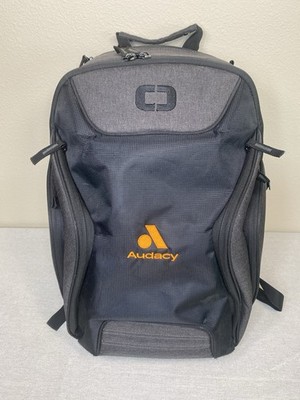 Ogio Backpack Gambit Padded Laptop Backpack Graphite Black Grey Audacy Logo