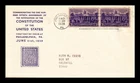Dr Jim Stamps 3c Constitution Ratification Pair Scott 835 First Day Cover