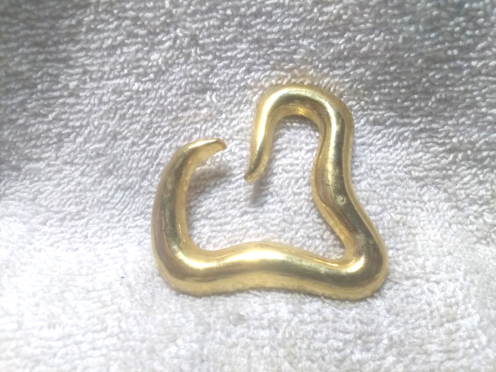 Solid Gold Narrow Snake Shape Scarf Kerchief Band… - image 1