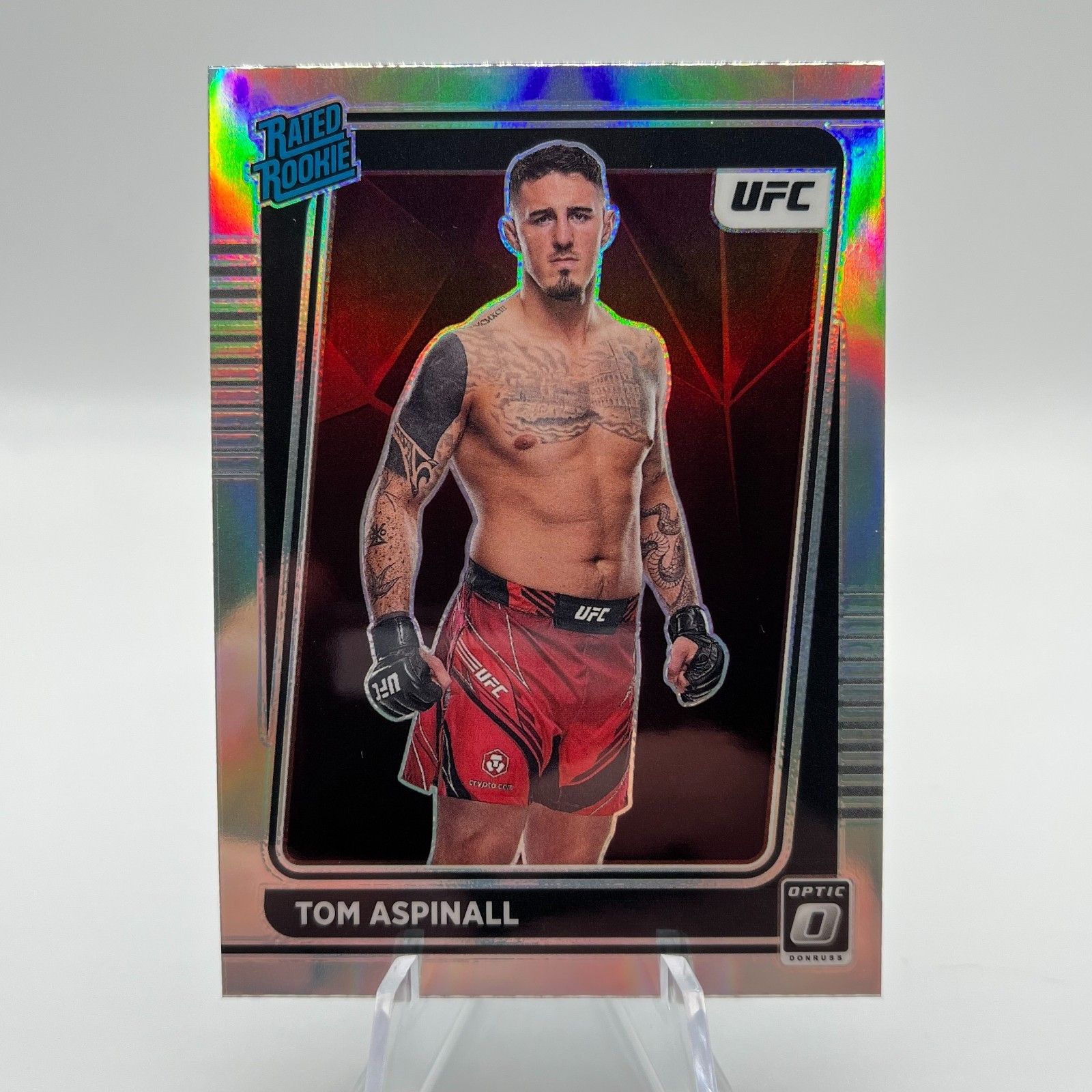 2022 Panini Donruss Optic UFC Rated Holo Prizm Tom Aspinall #120 Rookie RC
