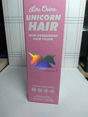 Lime Crime Unicorn Semi-Permanent Hair Color Full Coverage, 3 fl oz, BUNNY